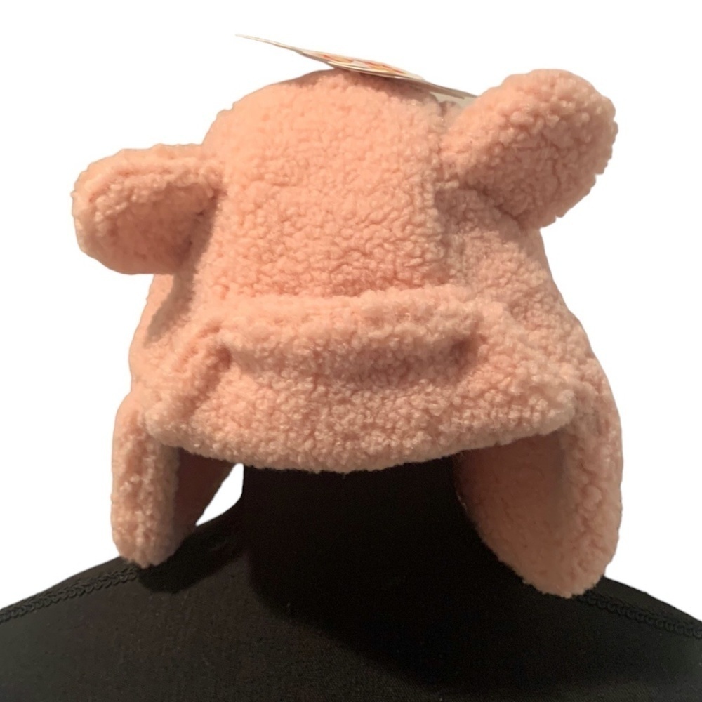 Nordstrom Infant Fuzzy Bear Hat Pink 0-12 months NWT
